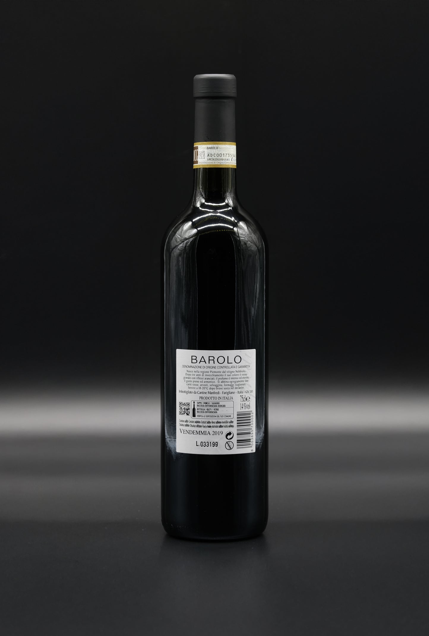 MANFREDI BAROLO DENOMINIZIONE DI ORIGINE 2019